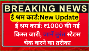 ई श्रम कार्ड: ₹1000 की नई किस्त जारी, जानें तुरंत स्टेटस चेक करने का तरीका-E Shram Card Status