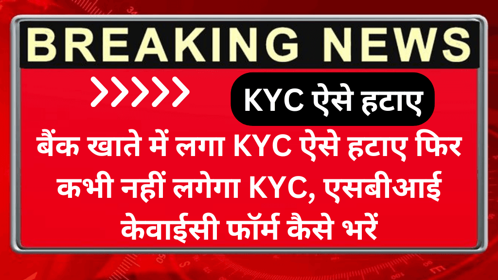 बैंक खाते में लगा KYC ऐसे हटाए फिर कभी नहीं लगेगा KYC, एसबीआई केवाईसी फॉर्म कैसे भरें | SBI Kyc Form Kaise Bhare